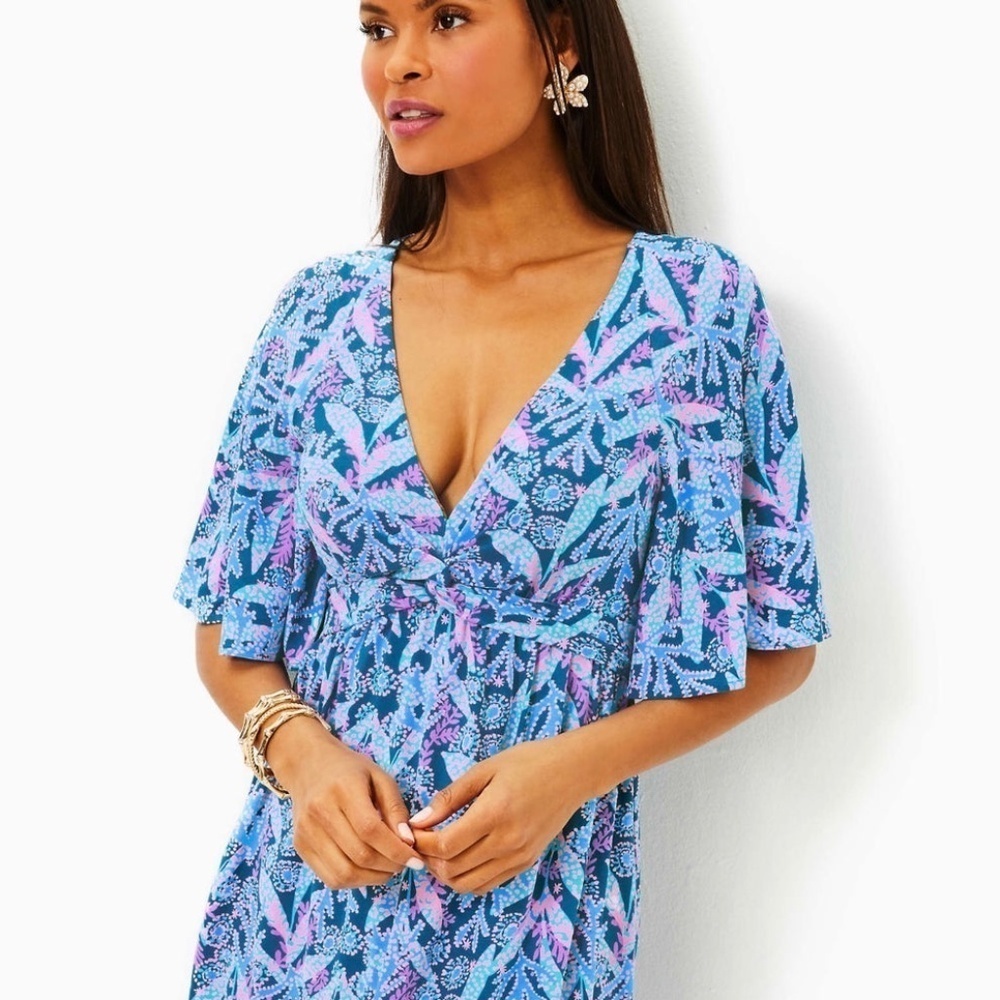 Lilly Pulitzer Blue & Pink Floral Jumpsuit